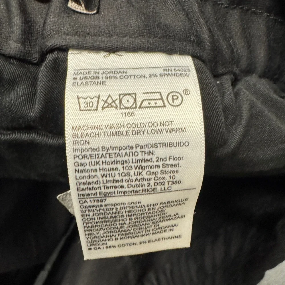 Banana Republic Traveler Joggers Mens Large Relaxed Tapered Fit Black Organic‎